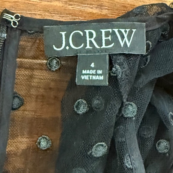 Cap-sleeve peplum top in dotted tulle, size 4 - Picture 6 of 6